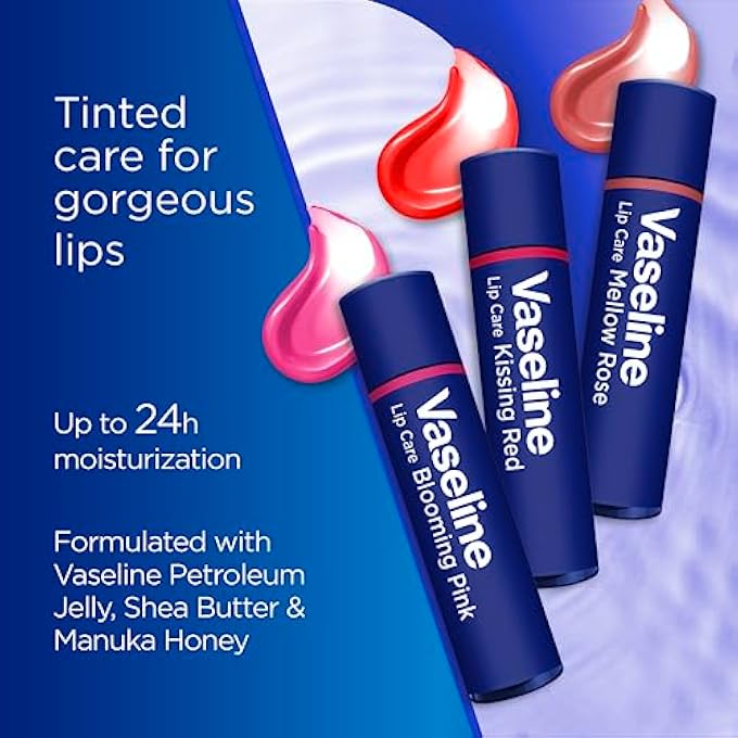 Vaseline LIP THERAPY COLOR & CARE MELLOW ROSE TINTED LIP BALM WITH SHEA BUTTER & MANUKA HONEY FOR ULTRA-HYDRATED LIPS| UPTO 24 HRS MOISTURE| NOURISHING & PROTECTING JELLY FOR A LIVELY COLOR| 3 GM - Image 3